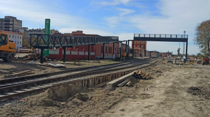 La instalación de una pasarela peatonal provisional