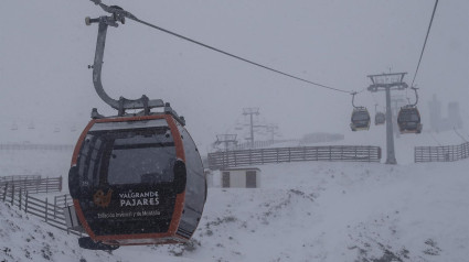 Telesilla en la estación invernal Valgrande-Pajares, en Asturias