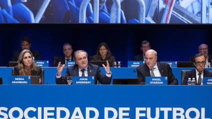 Jokin Aperribay detalla datos económicos durante la Asamblea de la Real Sociedad