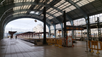 Estación de tren de A Coruña, sin trenes