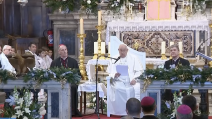 Encuentro del Papa con el clero y la vida religiosa de Ajaccio