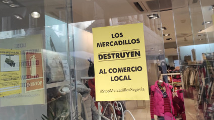 Cartel en los comercios