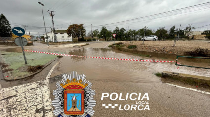 Imagen de archivo de una zona anegada por el agua en Lorca