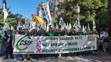 Csif Extremadura manifestándose