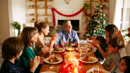 Familia en Navidad