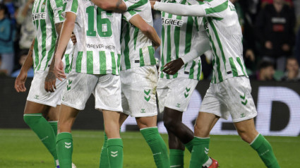 Celebración del gol de CardosoSevilla 19/12/2024JORNADA FASE DE GRUPOS CONFERENCE LEAGUEESTADIO BENITO VILLAMARINREAL BETIS - HELSINKI900/Cordon Press