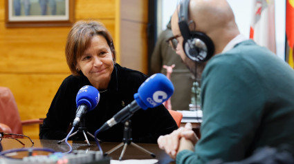 La alcaldesa de Gijón, Carmen Moriyón, en una entrevista en COPE