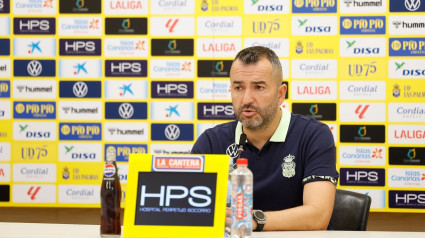 Diego Martínez en rueda de prensa previa al partido ante el Español