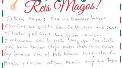 Carta a los Reyes Magos de un usuario de Doa Saúde Mental