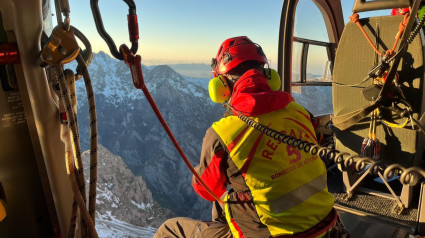 Grupo de rescate de Bomberos de Asturias, en Picos de Europa