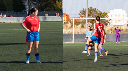 Ángela Quintanilla jugando al fútbol