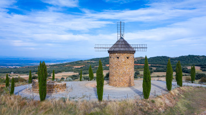 Vista aérea del Molino Harinero del Valle de Ocón en la comunidad autónoma de La Rioja