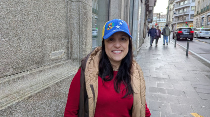 Carolina es una gallega venezolana que pide libertad en su país