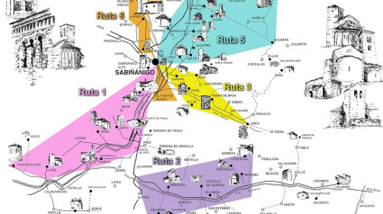 Mapa rutas del Serrablo