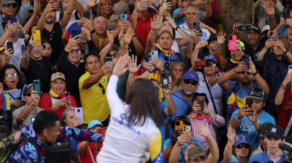 María Corina Machado en la manifestación