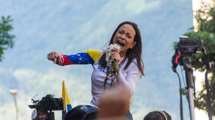 La líder opositora venezolana María Corina Machado