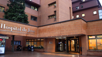 Entrada al hospital de Jove, en Gijón