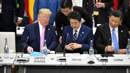 Trump y Xi Jinping en una reunión del G20 en 2019