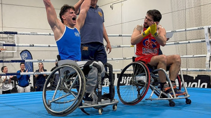 David Escalada, campeón del primer combate oficial de Boxeo adaptado en silla de ruedas