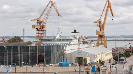 17/05/2024 Imagen de los astilleros de Navantia en la ciudad de Cádiz.POLITICA ROCÍO RUZ/EUROPA PRESS