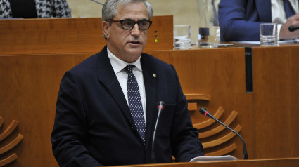 El consejero de Gestión Forestal y Mundo Rural, Ignacio Higuero, en su comparecencia en el Pleno de la Asamblea