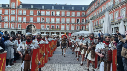 Arde Lucus na Praza Maior de Madrid