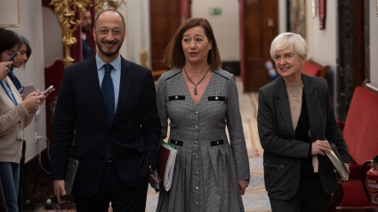 La presidenta del Congreso, Francina Armengol, tras presidir la Mesa de la Cámara Baja