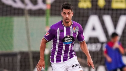 De la Hoz en un partido con el Valladolid