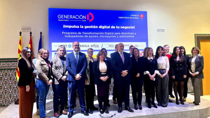 Foto de familia tras la presentación de los resultados de la convocatoria 'Generación Digital Pymes III'.