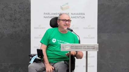 Ángel Álava, representante de la Asociación Navarra de Esclerosis Lateral Amiotrófica (ANELA)