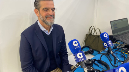 Javier Mardones en el set de COPE en FITUR