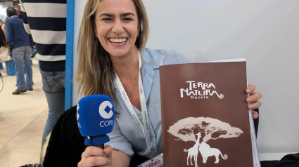 Beatriz Domingo, responsable comercial de Terra Natura, en el set de COPE