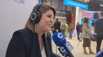 Noelia Arroyo, alcaldesa de Cartagena, en el set de COPE en FITUR