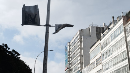 Viento en el centro de A Coruña