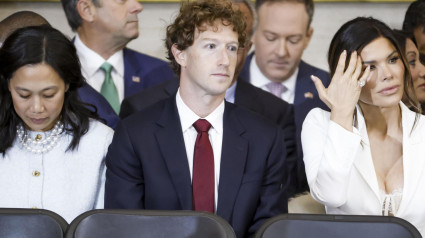 El CEO de Meta, Mark Zuckerberg, durante la toma de posesión de Trump