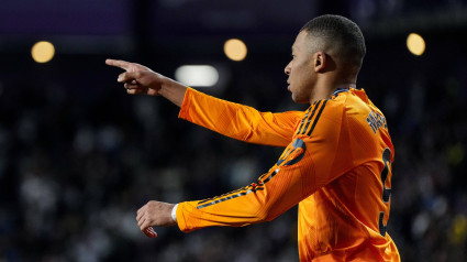 Mbappé celebra el segundo gol del Real Madrid