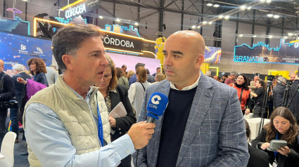 Antonio Bejarano y Fran Durán en el Pabellón de Andalucía en Fitur 2025