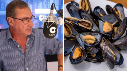 Carlos Herrera y unos mejillones