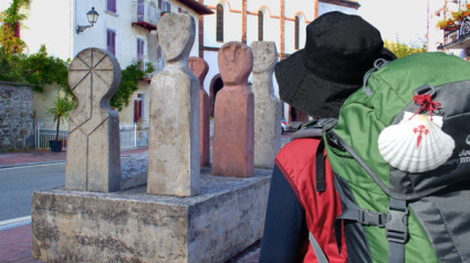 Un punto peligroso del Camino de Santiago en Navarra