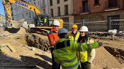 Visita a las obras del Coso Alto