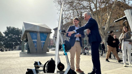 Imagen de la presentación de los patinetes Bird en Zaragoza, en marzo de 2024