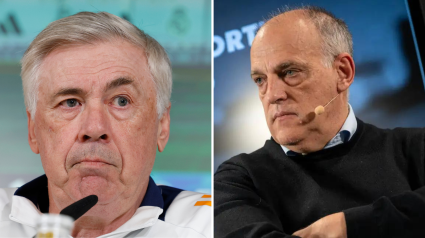 Carlo Ancelotti y Javier Tebas