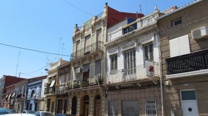 El barrio de Cabanyal, en Valencia, alberga muchas viviendas