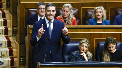 Pedro Sánchez en la primera sesión de Control al Gobierno del año 2025