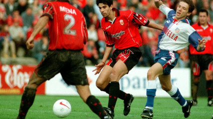 Juan Carlos Valerón en un partido con el RCD Mallorca