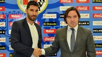 Director deportivo y presidente del Rayo Vallecano: David Cobeño y Martín Presa.