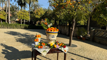 Entrega al embajador del Reino Unido de las naranjas cultivadas en el Alcázar para la familia real británica