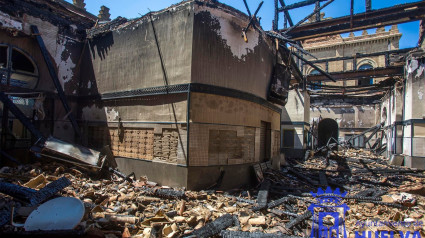 (Foto de ARCHIVO)Imagen de la estación por dentro tras el incendio.AYUNTAMIENTO DE HUELVA17/8/2022