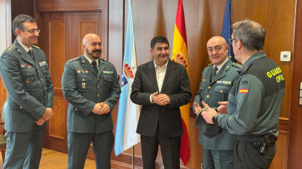 Pedro Blanco recibió a los nuevos jefes de las comandancias de Lugo y A Coruña