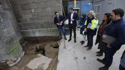 La antigua cloaca romana, que cruza la catedral de Lugo de Norte a Sur, fue hallada durante las obras para acabar con las humedades en el templo